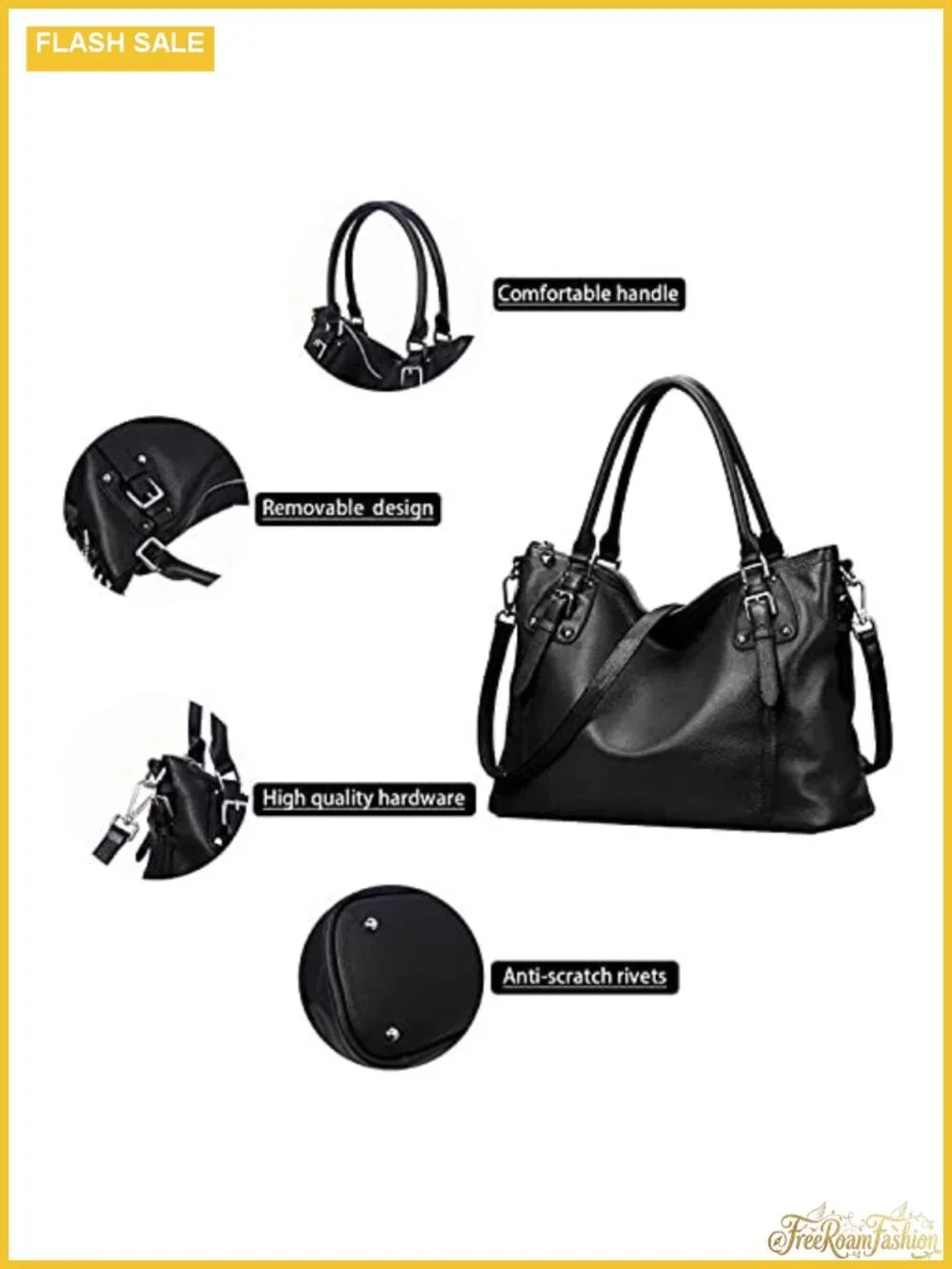 Leather Satchel Handbag Shoulder Bag Tote Top Handle